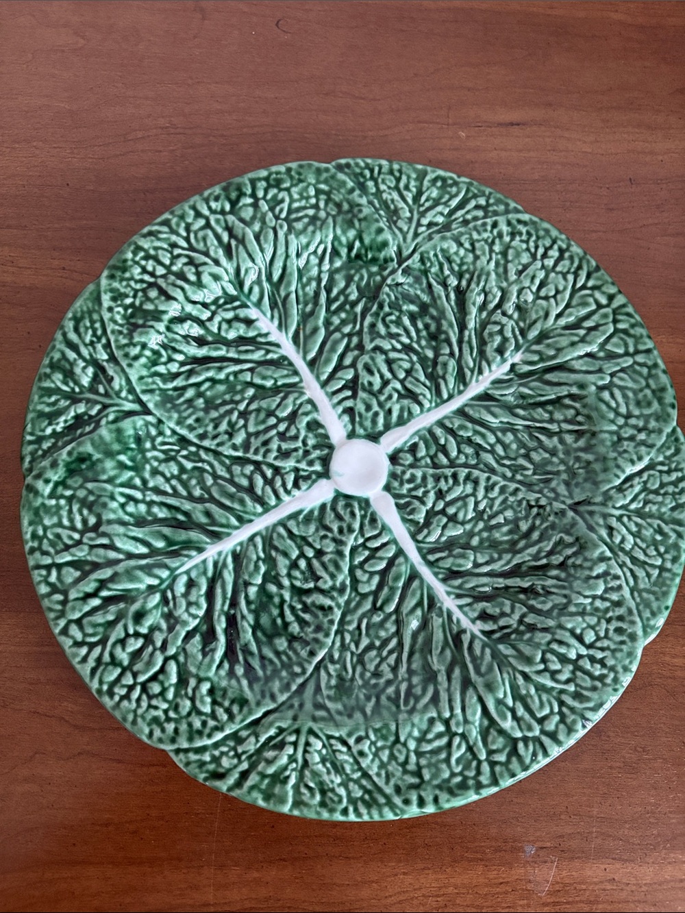 Ceramic Cabbage-Leaf Serving Platter